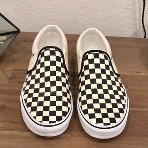 Vans Men’s Classic Slip-On Checkerboard Shoe (used, like new)